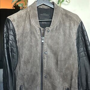 ALL SAINTS Jenko Leather suede Jacket - Very rare